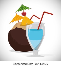 Cocktail digital design, vector illustration 10 eps graphic