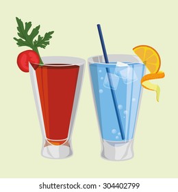 Cocktail digital design, vector illustration 10 eps graphic