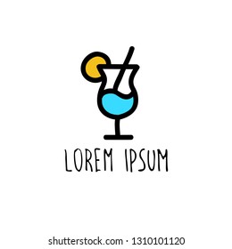 cocktail doodle icon