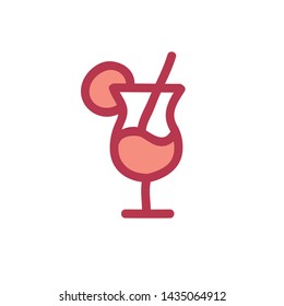 cocktail doodle icon, vector illustration