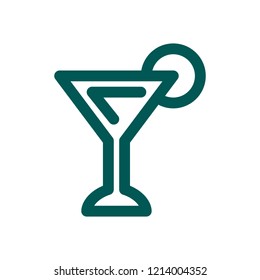 Cocktail drawing in linear style