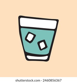 cocktail. drink. drink. alcohol bar. beach bar. color doodle drawing. Doodle. vector. on a colored background. beautiful colors. sweet. ice. chilled. the fever is quenching.