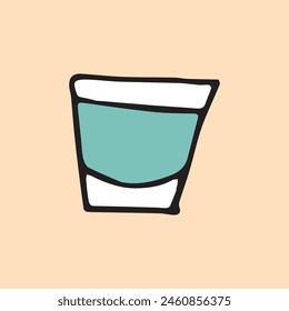 cocktail. drink. drink. alcohol bar. beach bar. color doodle drawing. Doodle. vector. on a colored background. beautiful colors. sweet. ice. chilled. the fever is quenching.
