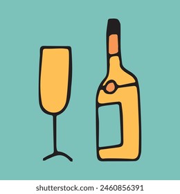 cocktail. drink. drink. alcohol bar. beach bar. color doodle drawing. Doodle. vector. on a colored background. beautiful colors. sweet. ice. chilled. the fever is quenching.