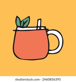 cocktail. drink. drink. alcohol bar. beach bar. color doodle drawing. Doodle. vector. on a colored background. beautiful colors. sweet. ice. chilled. the fever is quenching.