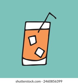 cocktail. drink. drink. alcohol bar. beach bar. color doodle drawing. Doodle. vector. on a colored background. beautiful colors. sweet. ice. chilled. the fever is quenching.