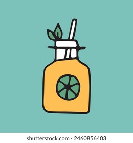 cocktail. drink. drink. alcohol bar. beach bar. color doodle drawing. Doodle. vector. on a colored background. beautiful colors. sweet. ice. chilled. the fever is quenching.