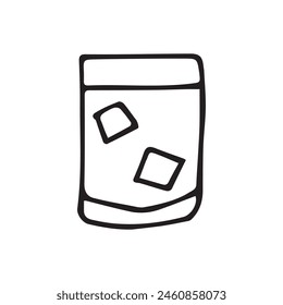 cocktail. drink. drink. alcohol bar. beach bar. doodle drawing. Doodle. vector. on a colored background.black and white. sweet. ice. chilled. the fever is quenching.
