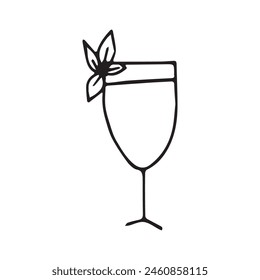 cocktail. drink. drink. alcohol bar. beach bar. doodle drawing. Doodle. vector. on a colored background.black and white. sweet. ice. chilled. the fever is quenching.