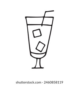 cocktail. drink. drink. alcohol bar. beach bar. doodle drawing. Doodle. vector. on a colored background.black and white. sweet. ice. chilled. the fever is quenching.