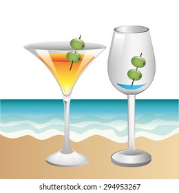 cocktail drink design, vector illustration eps10 graphic 