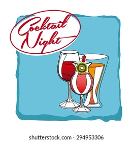 cocktail drink design, vector illustration eps10 graphic 