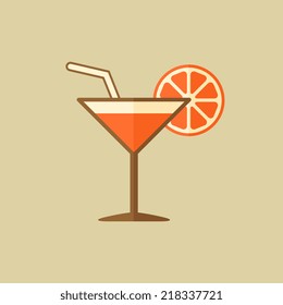 Cocktail. Drink Flat Icon