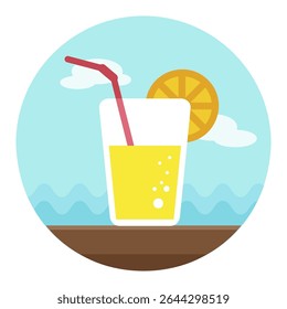 Cocktail drink glass icon vector. Graph symbol for bar and cafe web site and apps design, logo, app, UI