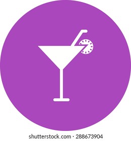 Cocktail, drink, glass icon vector image. Can also be used for summer, recreation and fun. Suitable for use on mobile apps, web apps and print media.