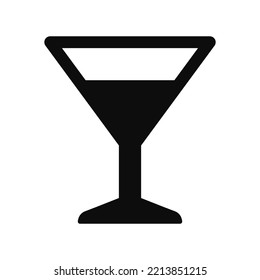 Cocktail drink glass vector icon