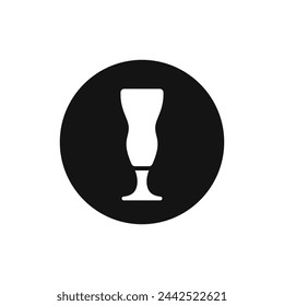 Cocktail drink glass vector icon