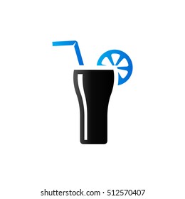 Cocktail drink icon in duo tone color. Margarita gin alcohol.