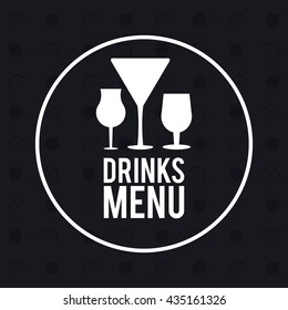 Cocktail drink icon in flat design style, Alcohol Beverage. Vector illustration