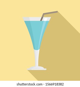 Cocktail drink icon. Flat illustration of cocktail drink vector icon for web design