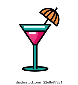 icono de bebida cóctel diseño aislado