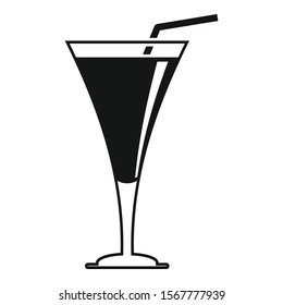 Cocktail drink icon. Simple illustration of cocktail drink vector icon for web design isolated on white background