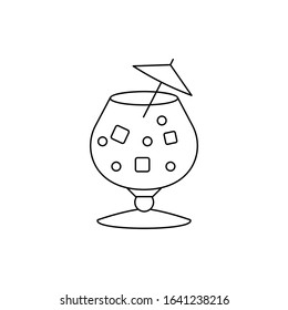 Cocktail drink icon. Simple line, outline vector elements of prize icons for ui and ux, website or mobile application