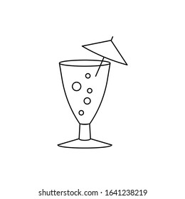 Cocktail drink icon. Simple line, outline vector elements of prize icons for ui and ux, website or mobile application