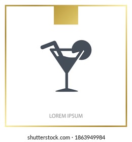 cocktail drink icon. Vector illustration EPS 10.