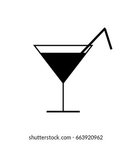 Cocktail drink icon - vector illustrator
