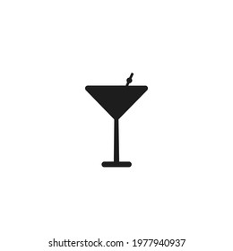 cocktail drink icon vector on a white background