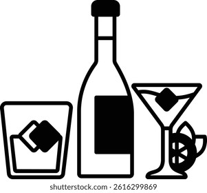 Cocktail Drink   illustration with isolated background