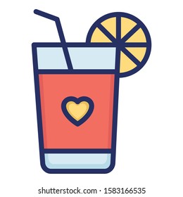 
cocktail, drink Isolated Vector Icon which can be easily modified or edited
