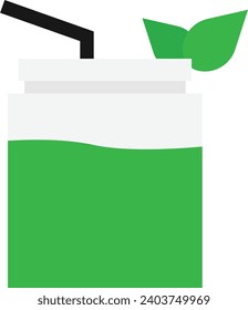 Cocktail Drink Juice Vector Flat Illustration