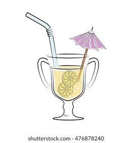 cocktail drink liquor isolated design