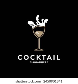 Cocktail drink logo design concept idea