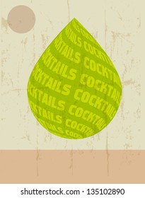 cocktail drink menu design template, free copy space