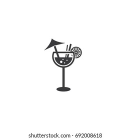 Cocktail drink vector icon