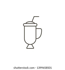 Cocktail, drink vector icon. Simple element illustration from food concept. Cocktail, drink vector icon. Drink concept vector illustration. on white background