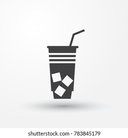 Cocktail drink vector icon. Icon for web.