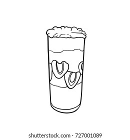 Cocktail, drink, vector illustration 