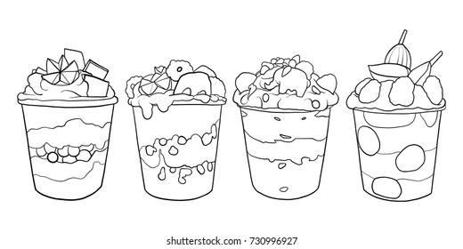 Cocktail, drink, vector illustration 