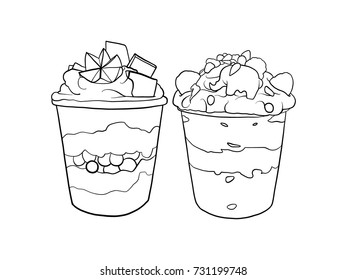 Cocktail, drink, vector illustration 