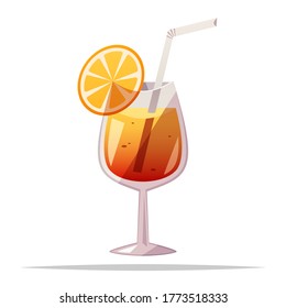 Cocktail drink vector isolated illustration