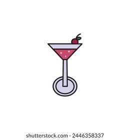 cocktail drink vector type icon