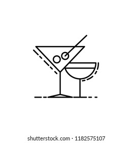 cocktail drinks dusk style icon. Element of birthday party in dusk style icon for mobile concept and web apps. Thin line cocktail drinks icon can be used for web and mobile