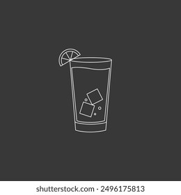 Cocktail drinks flat vector design