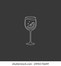 Cocktail drinks flat vector design