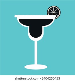 Un cóctel. Bebidas en el fondo de la biue. Vector