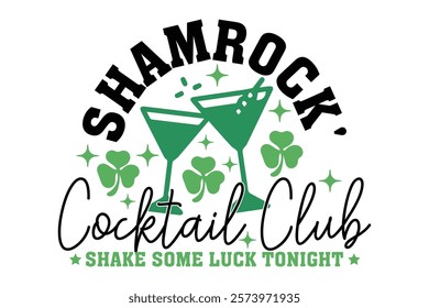 Cocktail EPS St.Patrick’s Day T-shirt Design